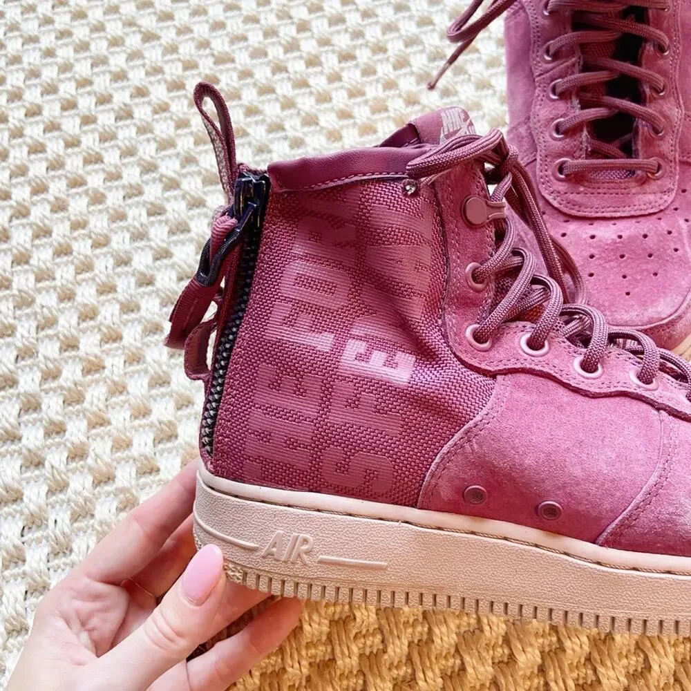 Nike Womens SF Air Force 1 FIF Vintage Wine size 8 - Picture 4 of 8